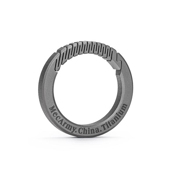 CH9/CH10 Titanium Circle Carabiner Keychain | Quick Release Spring Key