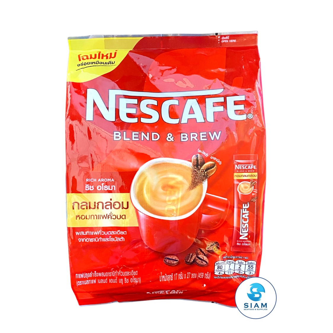 Nescafe Instant Coffee 3-in-1 Rich Aroma (Pack of 27 packets, 16.2