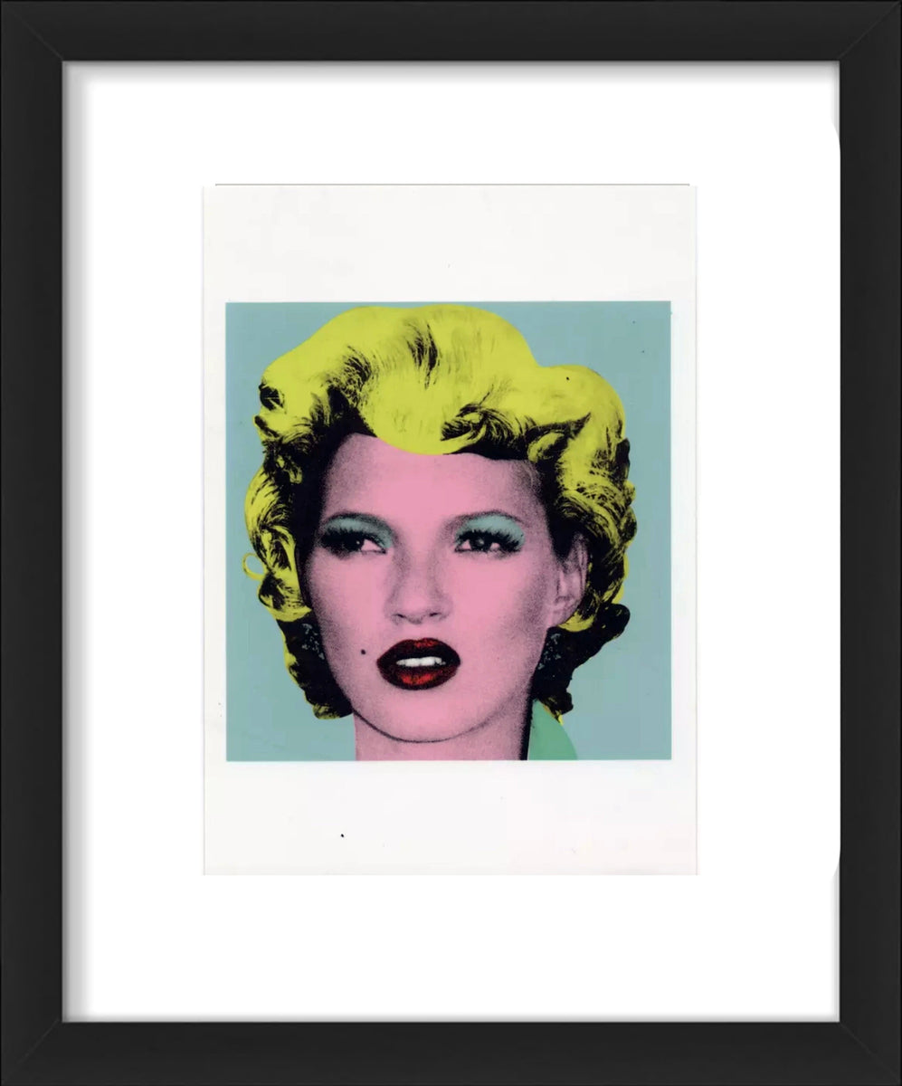 BANKSY 'Kate Moss' (2005) Framed Original Crude Oils Invite