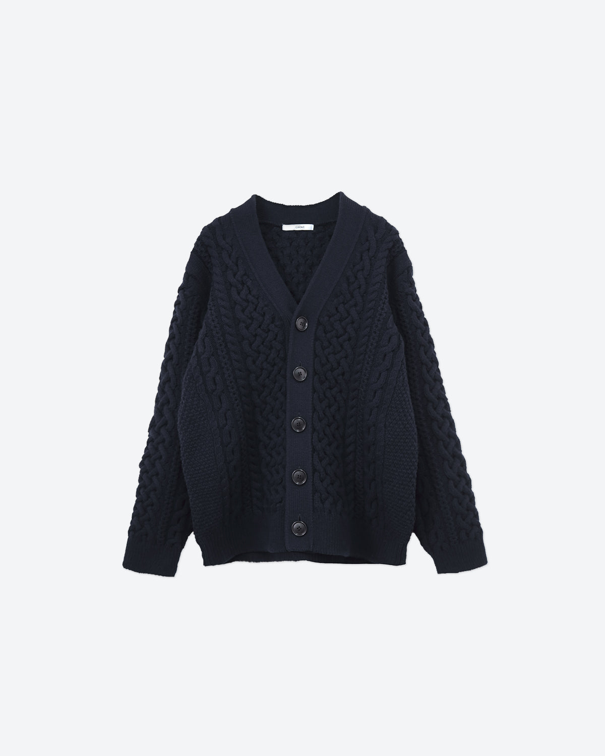 5Gアランカムバックウール Vネックカーディガン SL10W-956