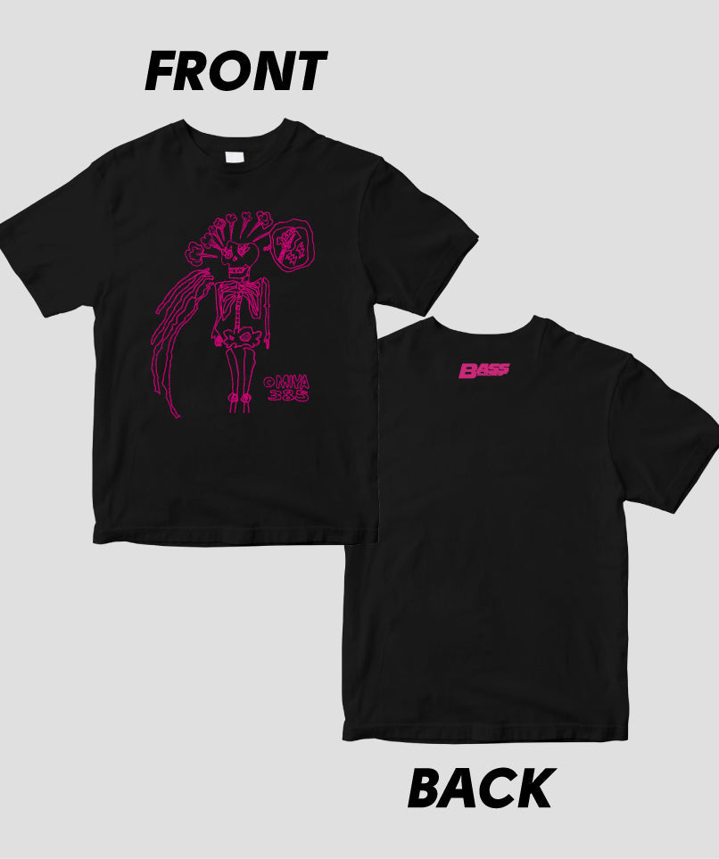ベース・マガジン×MIYA（ZAZEN BOYS、385）「骸骨さんTシャツ」（半袖