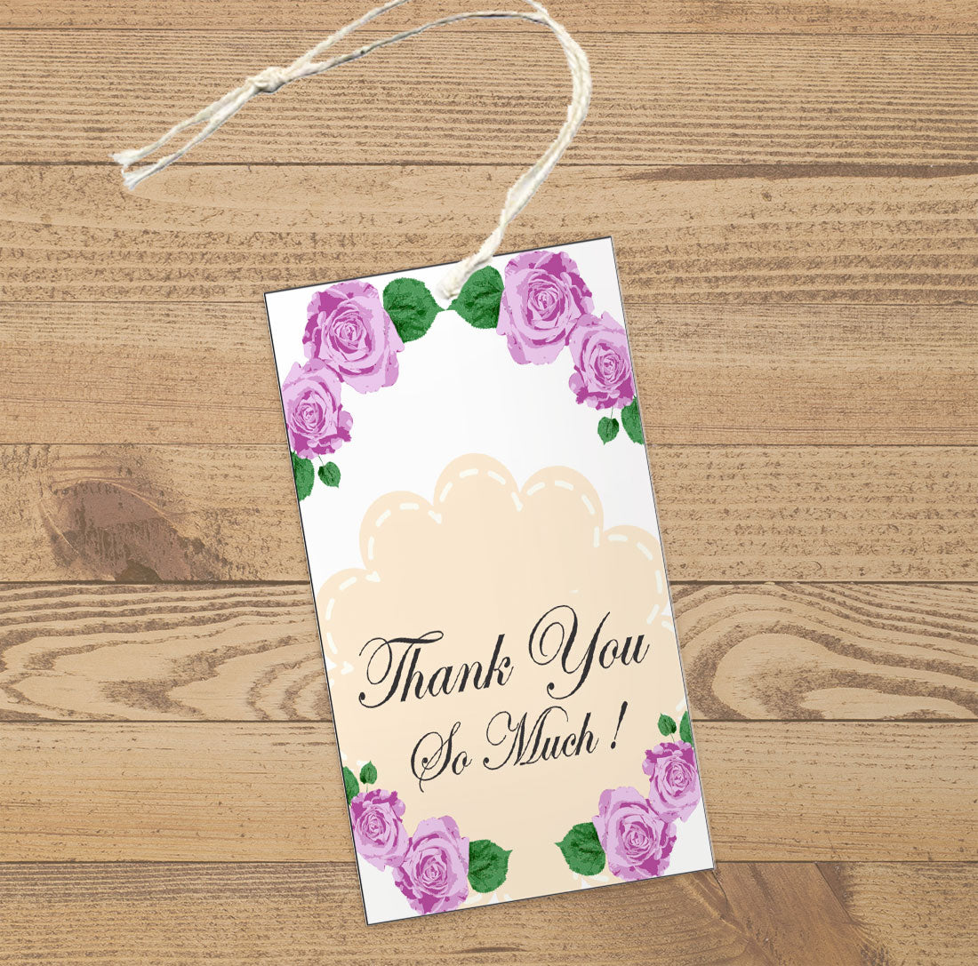 iberry's 100 pcs Thankyou Tags with Thread, Thankyou Tags for