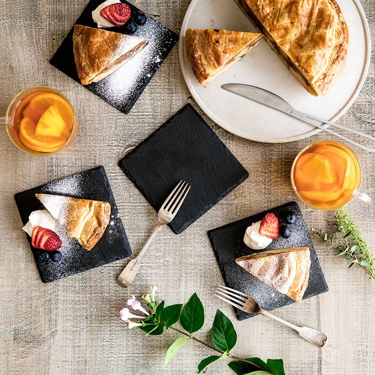 マルチスレート プレート スクエア S 13×13cm 4枚セット ブルーノ