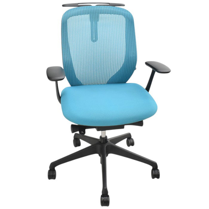 中古】オカムラ シルフィー ローバック 固定肘 バックカーブアジャスト