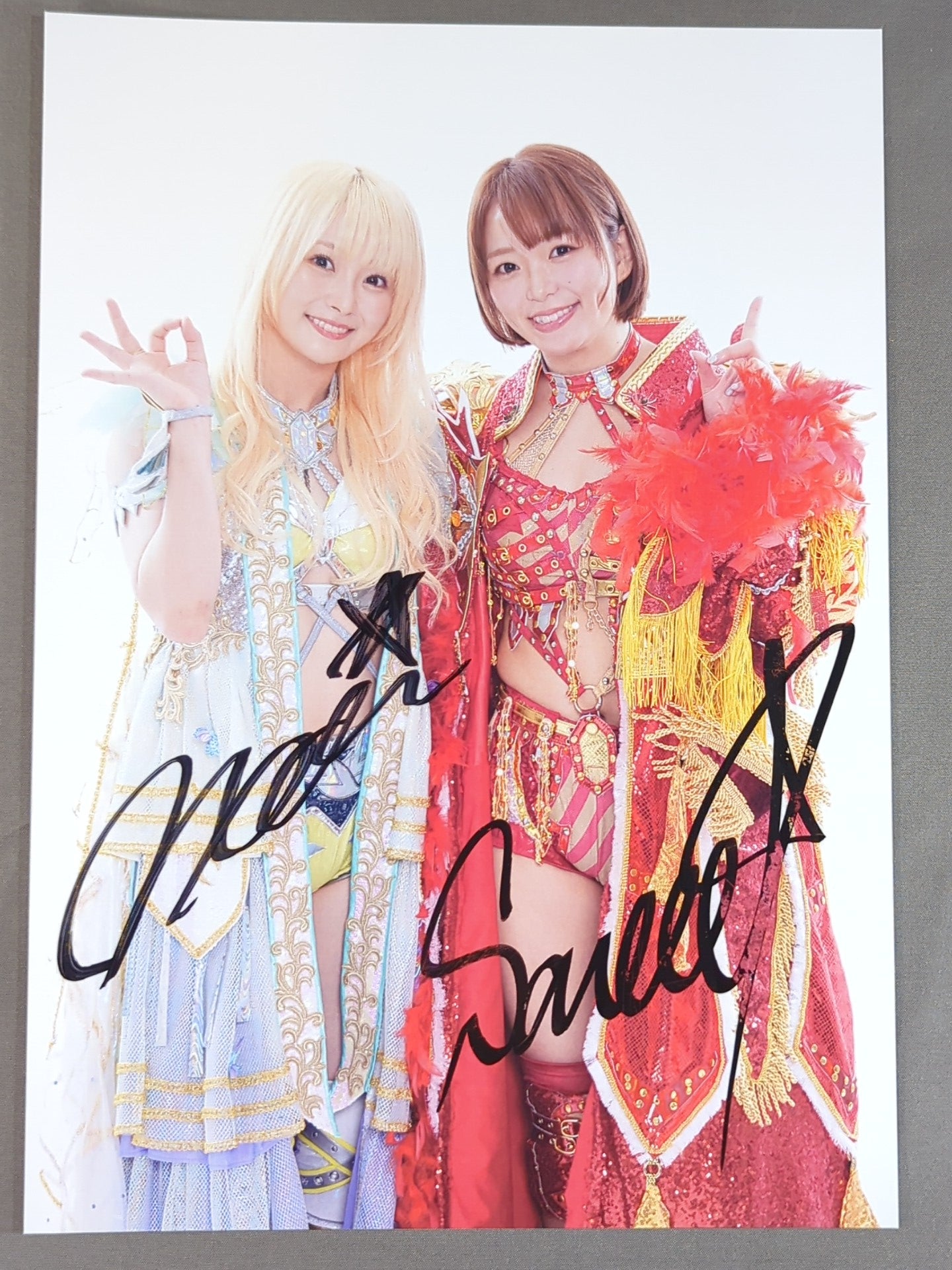 Sareee＆なつぽい 直筆Wサイン入り ポートレート① – 闘道館