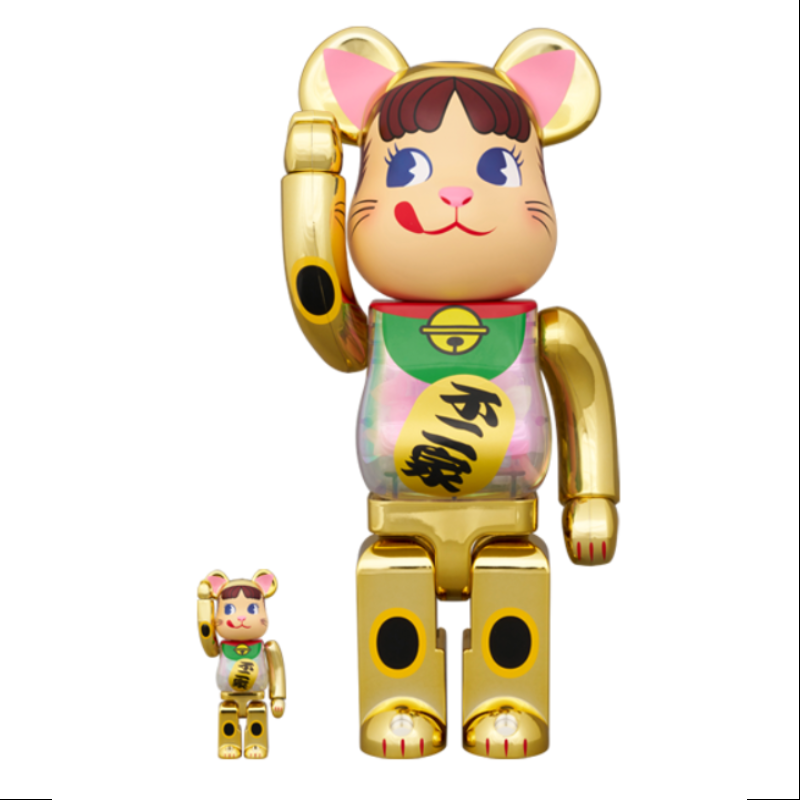 Bearbrick Lucky Cat Peko Chan Milky 400% & 100% Be@rbrick 2024