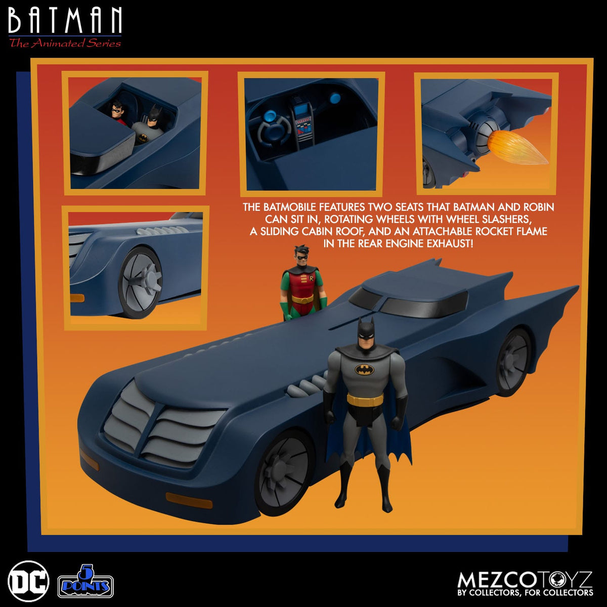 DC Comics - Vehicle Batman - The Animated - The Batmobile - Mezco