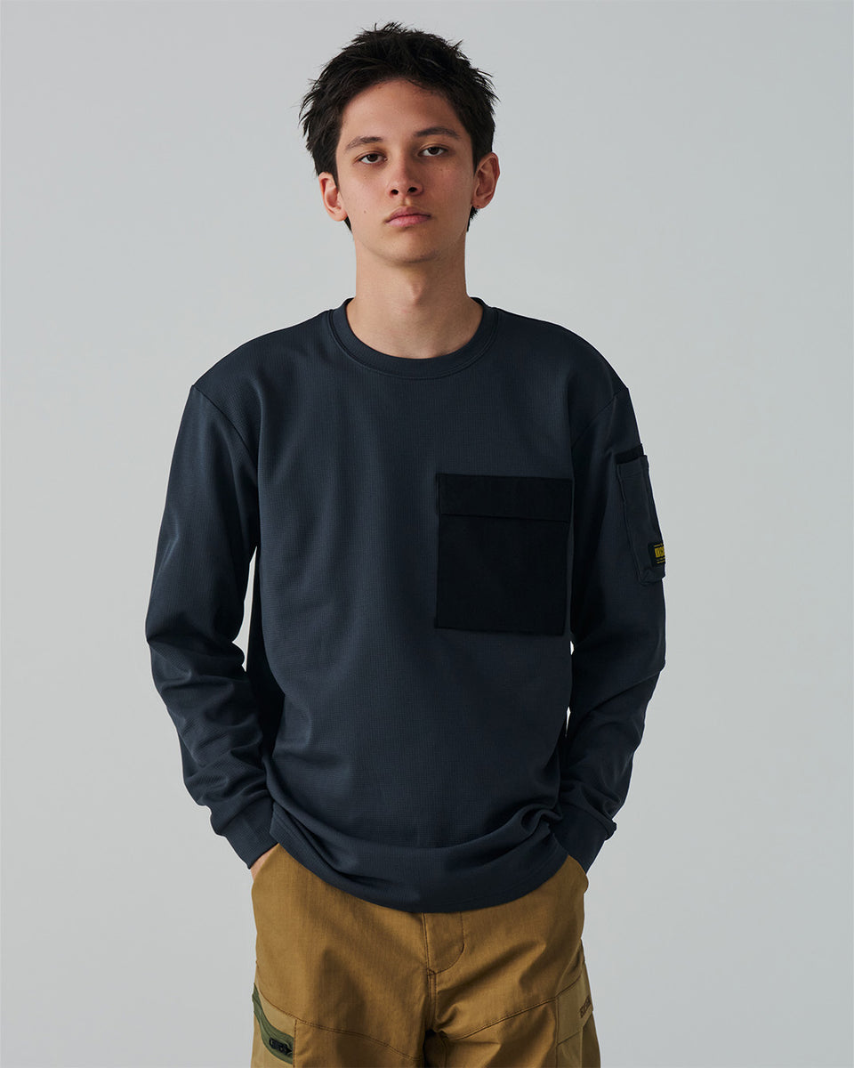 55353 ニッカーズドライワッフルロングスリーブTシャツ – TS DESIGN