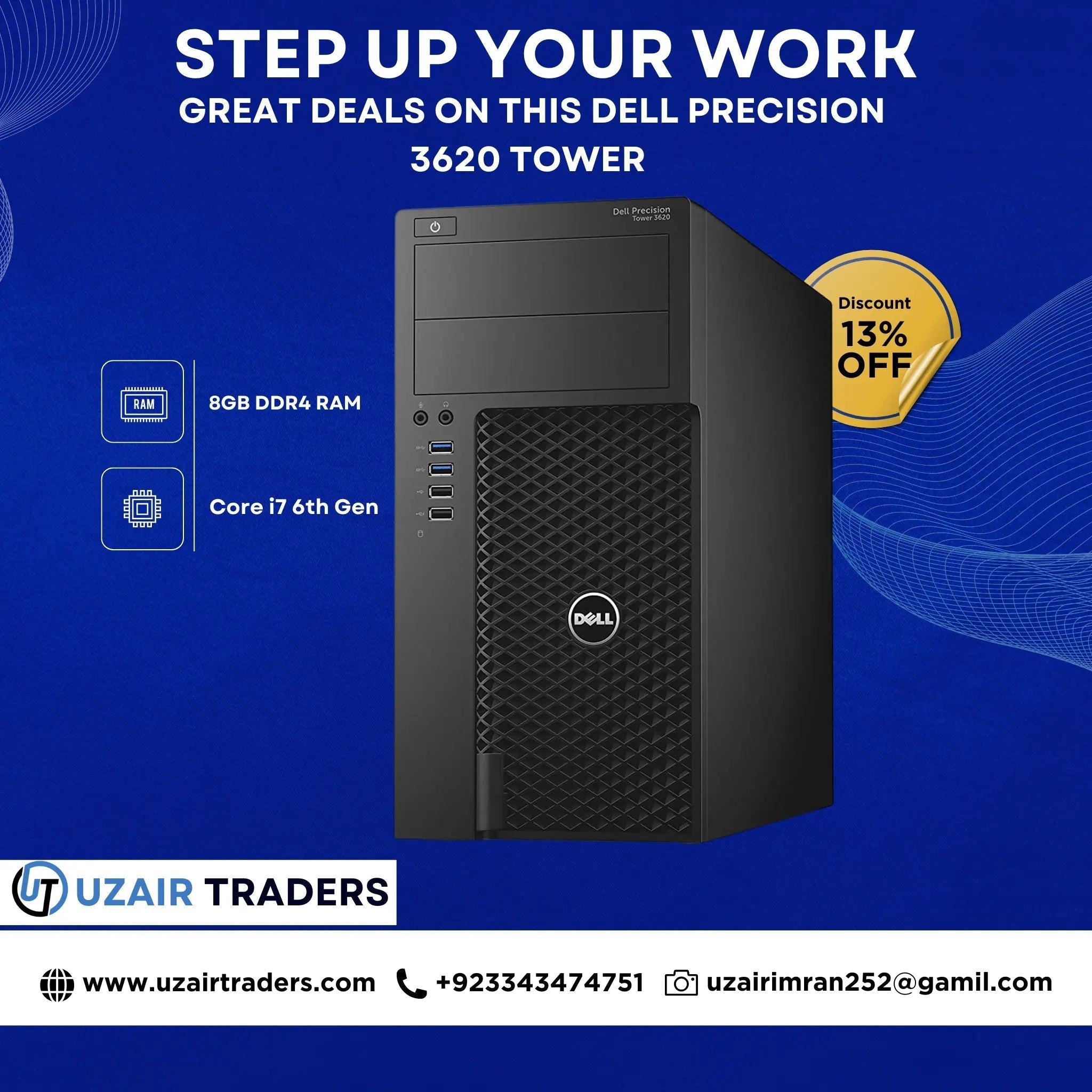 Dell Precision 3620 Tower | Core i7 6th Gen | DDR4 Workstation