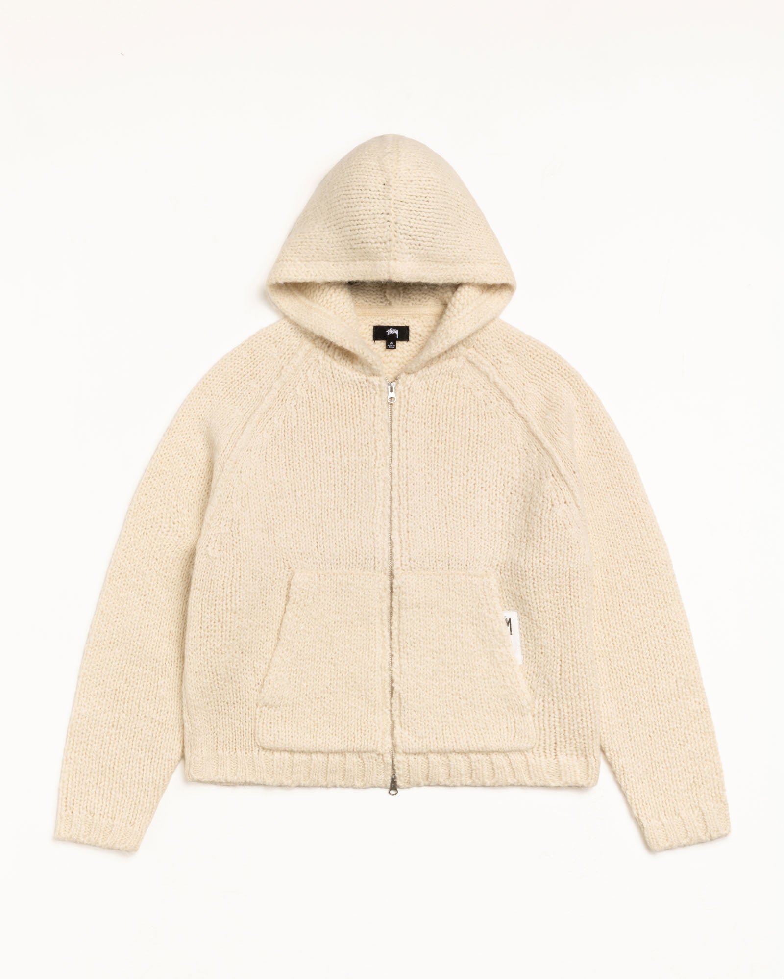 Chunky Knit Zip Hoodie – Ivory | Knits | Stüssy UK