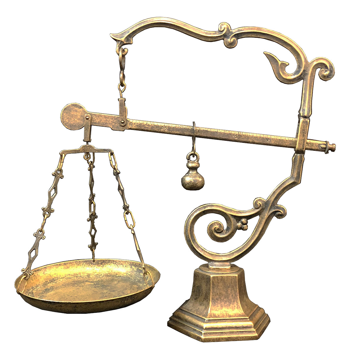 インテリア オブジェになる大きい天秤スケール 真鍮（イタリア製