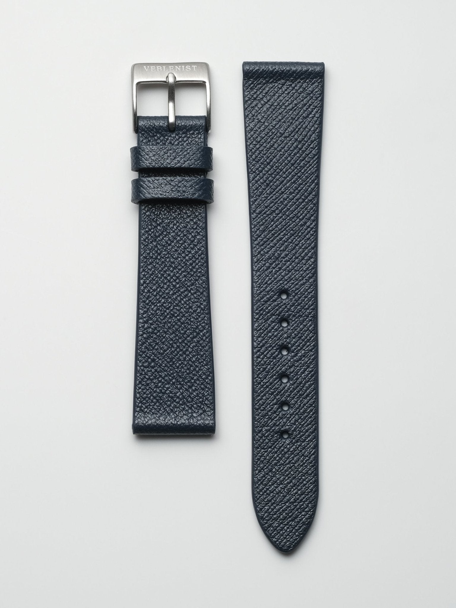 Navy Blue Saffiano Leather Watch Strap | Veblenist – VEBLENIST