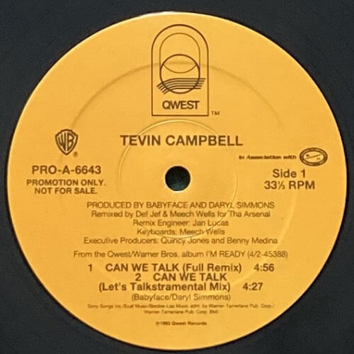 TEVIN CAMPBELL / CAN WE TALK – VINYL CHAMBER