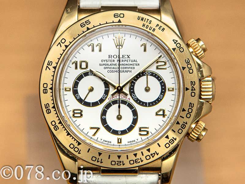 ロレックス デイトナ 16518 750YGケース＆ホワイトレザー
