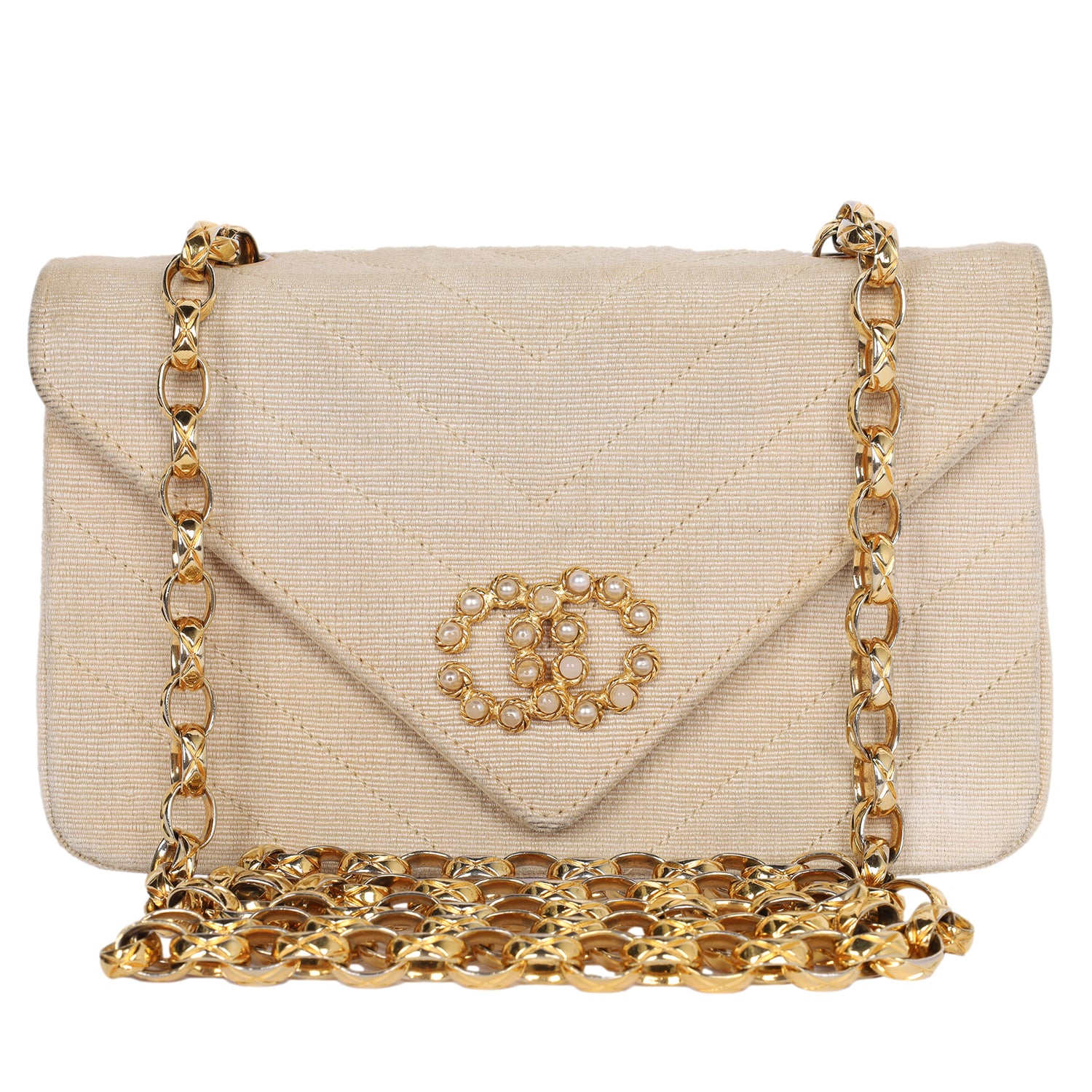 CHANEL Envelope Front Flap Fabric Cross body Bag – The Lady Bag