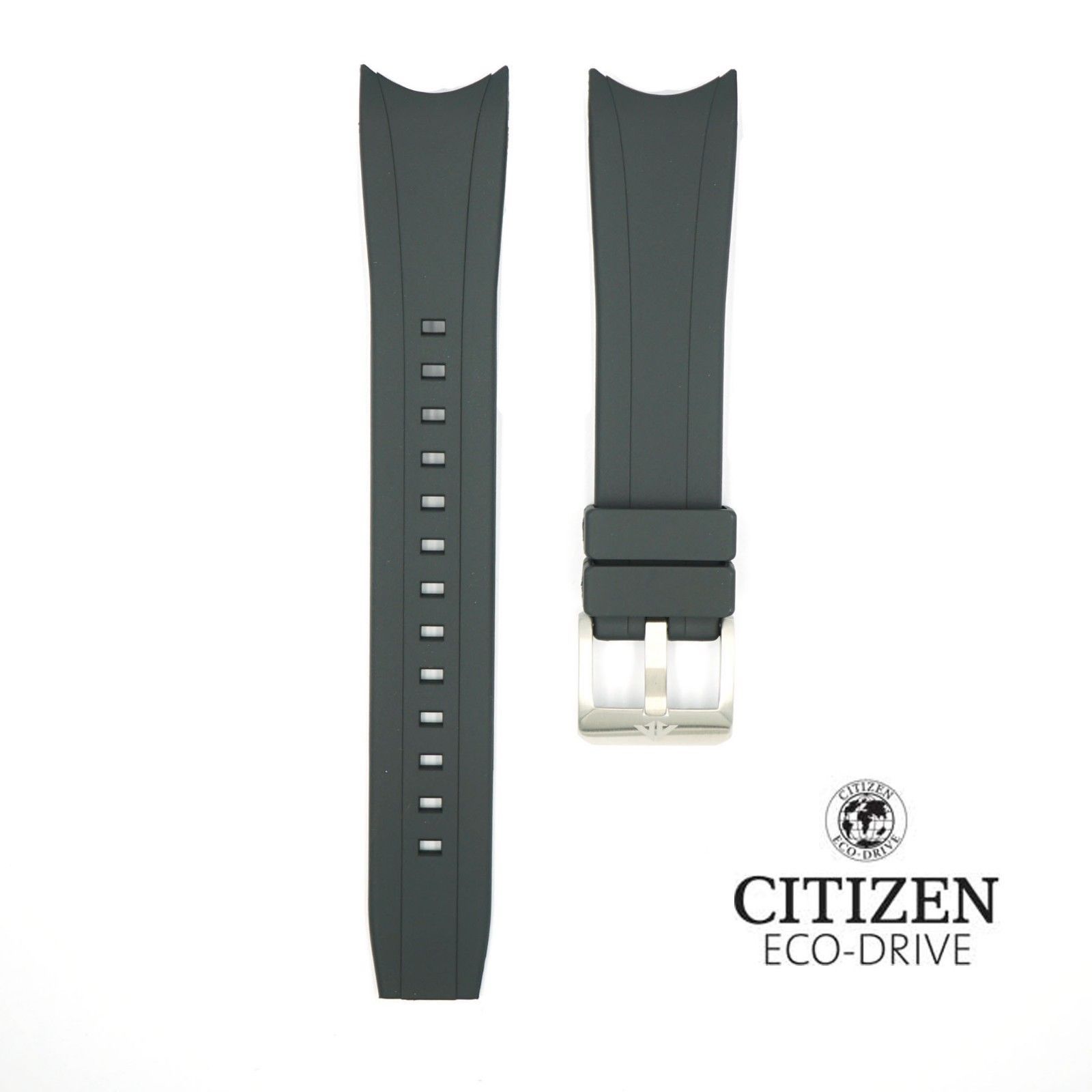 Genuine Citizen Aqualand Eco-Drive Black 22mm Rubber Watch Band