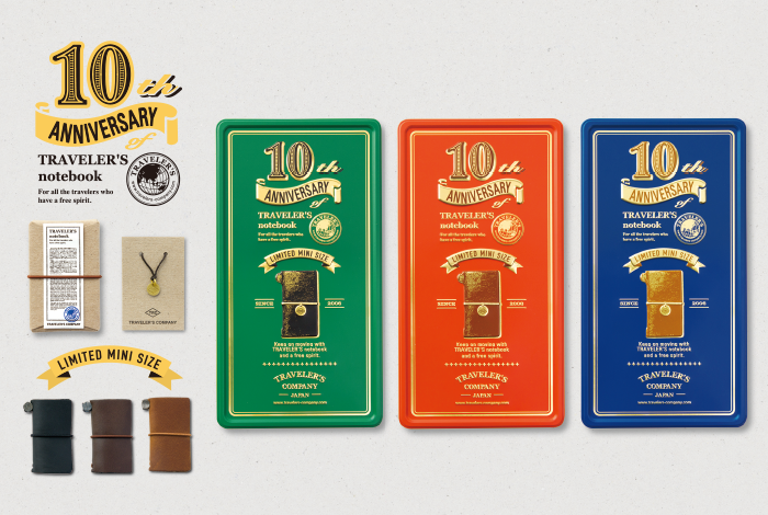 TRAVELER'S Notebook Mini 10th Anniversary Can Set - The Paper Seahorse