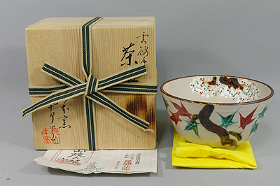 尾関作十郎窯 雲錦手茶碗 犬山焼 【器道楽】