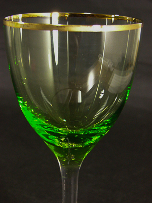 ボヘミアグラス グリーンワイングラスペア 【器道楽】