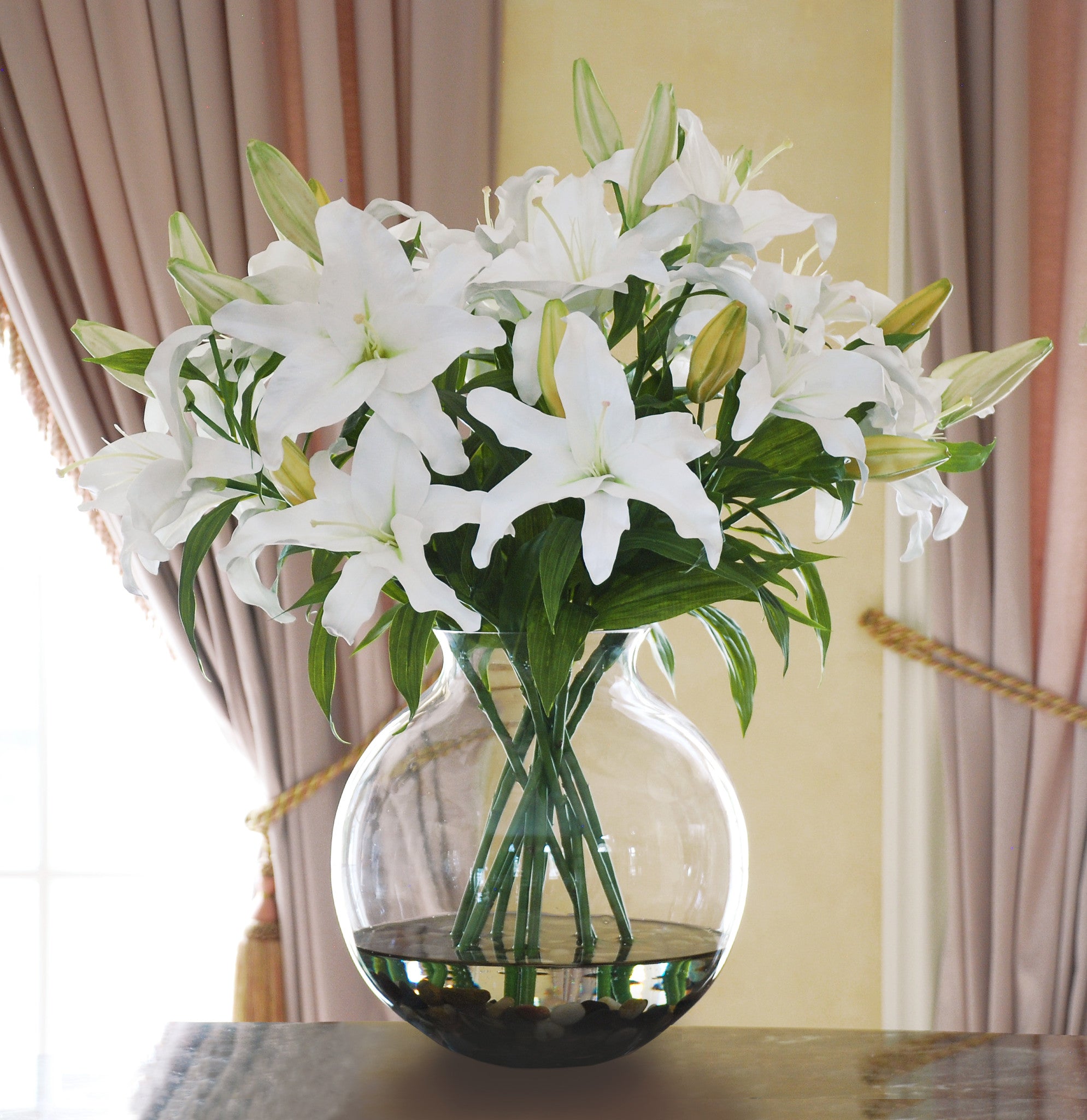 White Lily Casablanca Centerpiece | Winward Home Fine Permanent