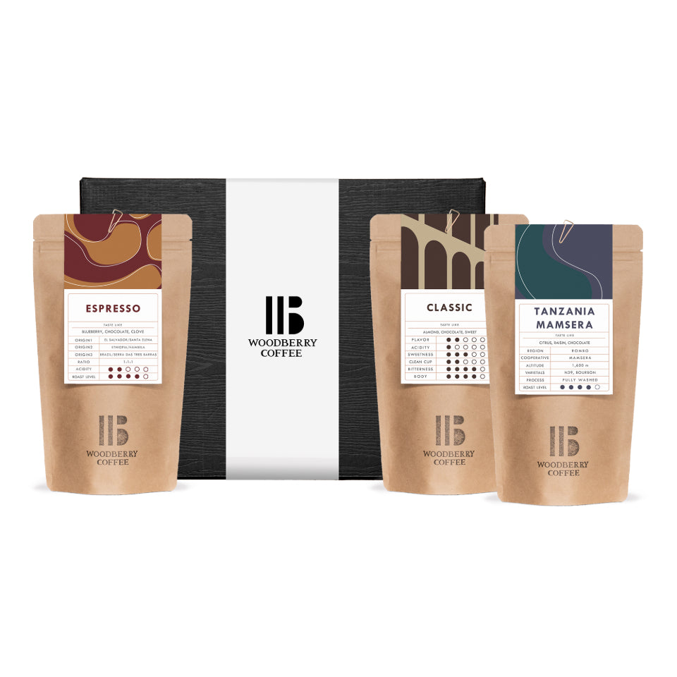 コーヒー豆 ギフトボックス デラックス （深煎り150 g × 3種類）