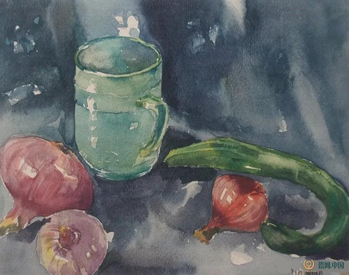 尹干彩画艺术——静物水彩写生作品