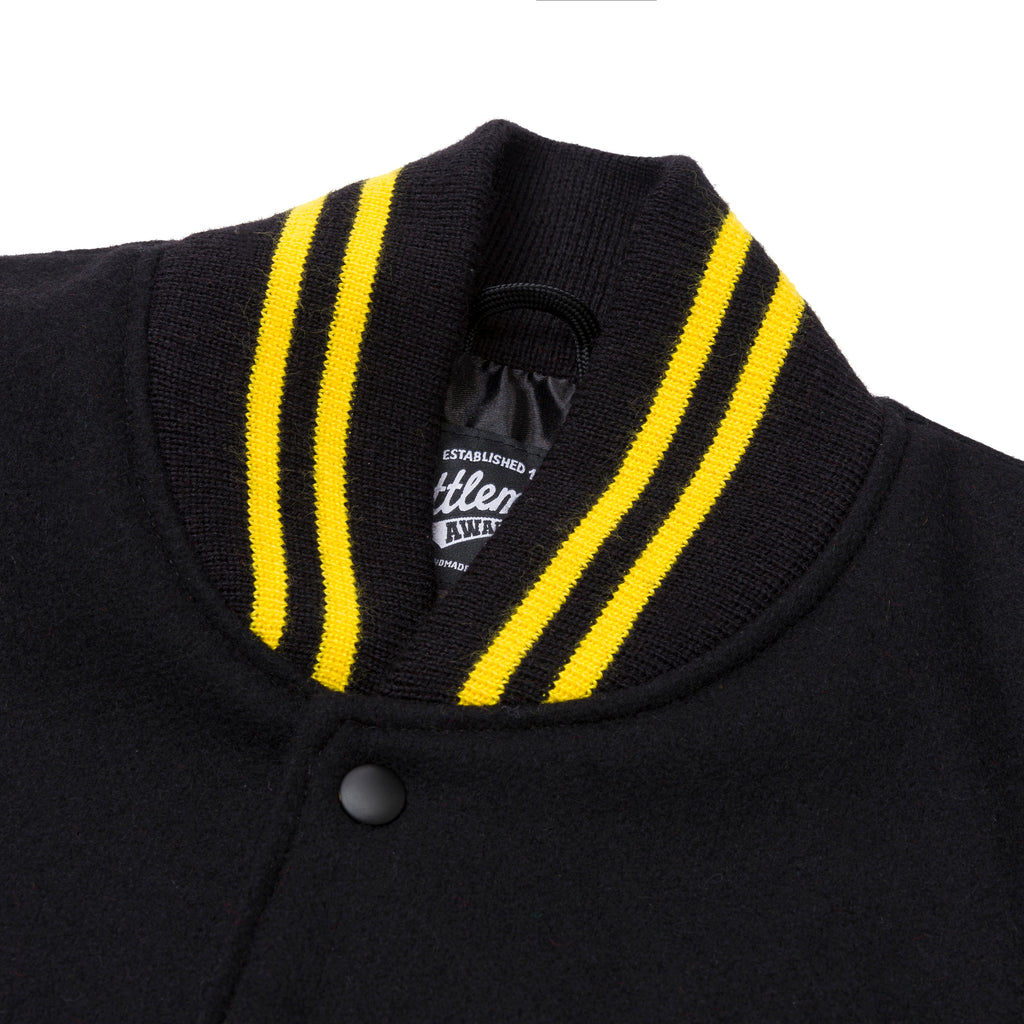 A&P x BOB MARLEY ONE LOVE VARSITY JACKET – ALBINO & PRETO