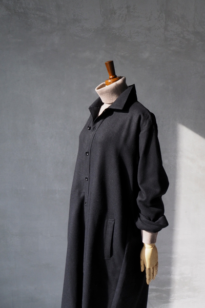 HTS（HARROW TOWN STORES）」ウールミックスワークシャツの