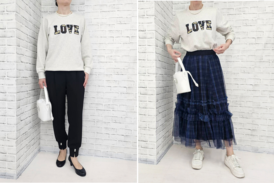 迷彩LOVEロゴスウェット スウェット、トレーナー ＆ LOVE CLOSET