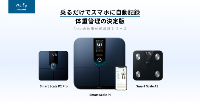 Ankerの体重体組成計シリーズ Eufy Smart Scale | Anker Japan 公式