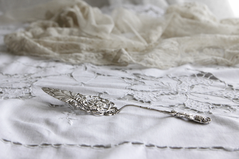 ドイツ ケーキサーバー ヴィンテージ 薔薇・天使 シルバー835 ドイツ