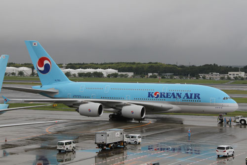 asahi.com（朝日新聞社）：ゆったり、ひろびろ 大韓航空A380、成田