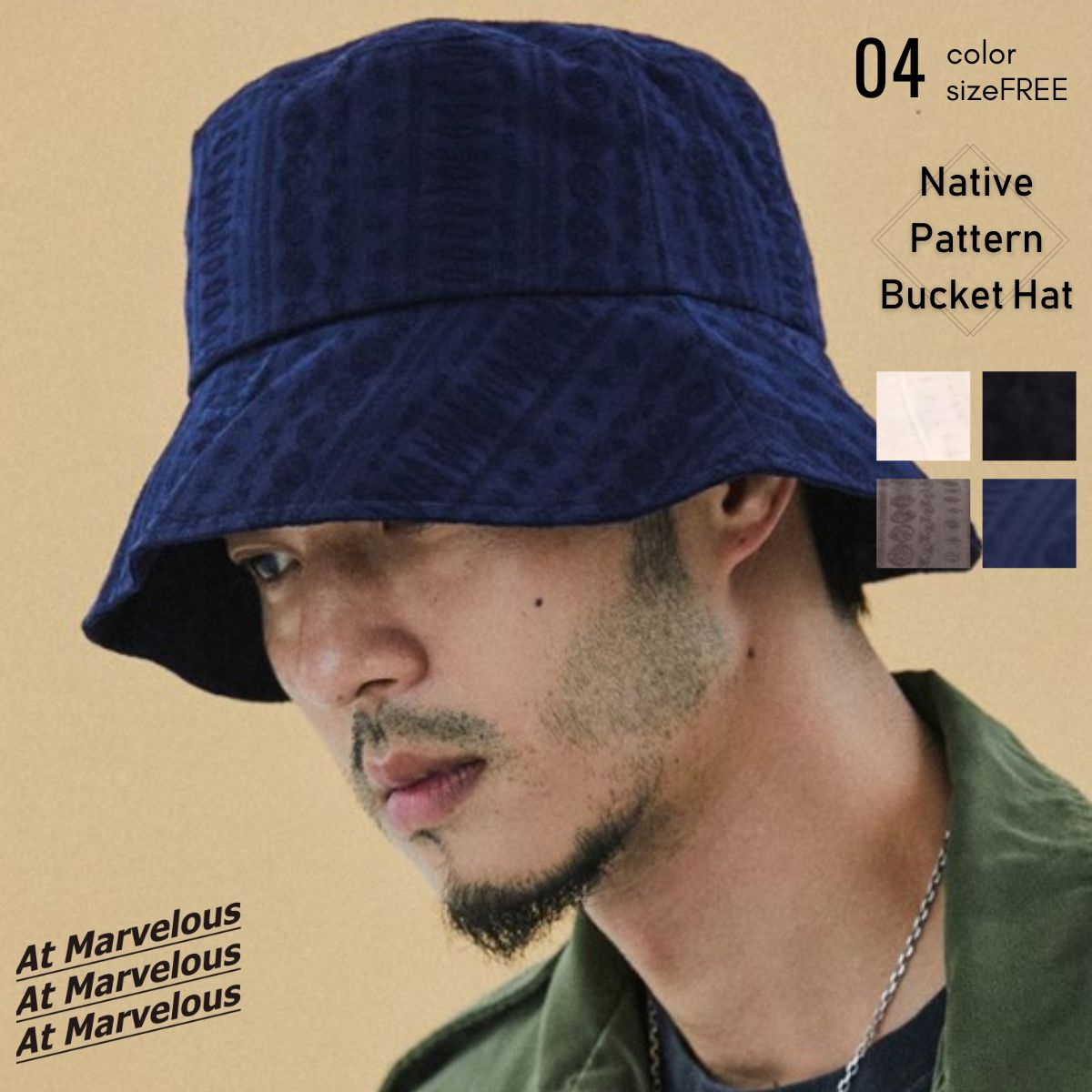 Hat/ネイティブ柄バケットハット ST/No.23283 – At Marvelous