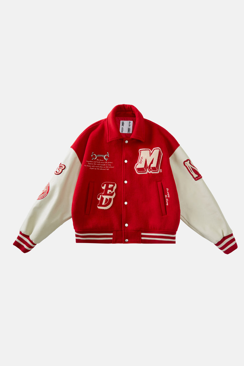 MEDM EMBROIDERY BASEBALL JACKET – Baroque Galleria