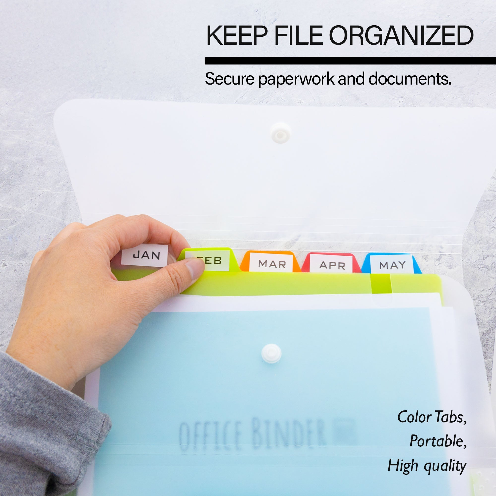 BAZIC 5-Pocket Letter Size Vertical Poly Expanding File – BAZIC