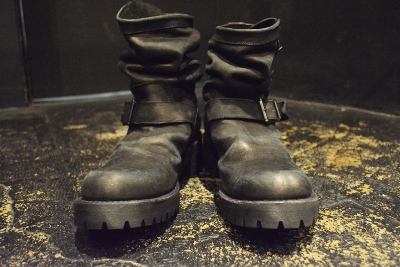 577-01 メキシカンダブルショルダーUSED加工 エンジニアブーツ イサム