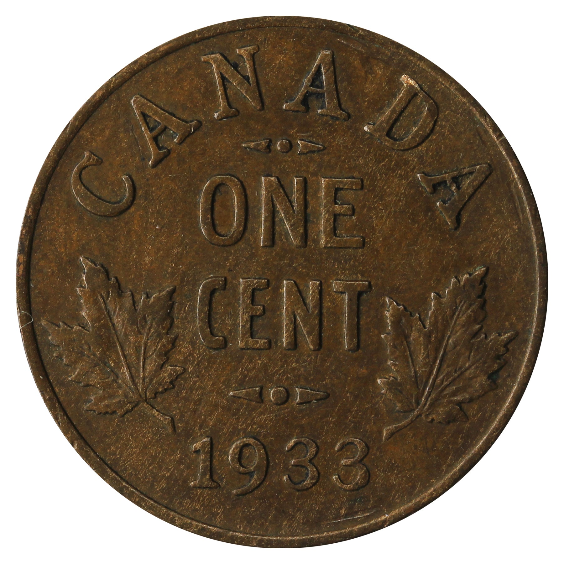 1933 Canada 1-cent Very Fine (VF20) – Colonial Acres Coins