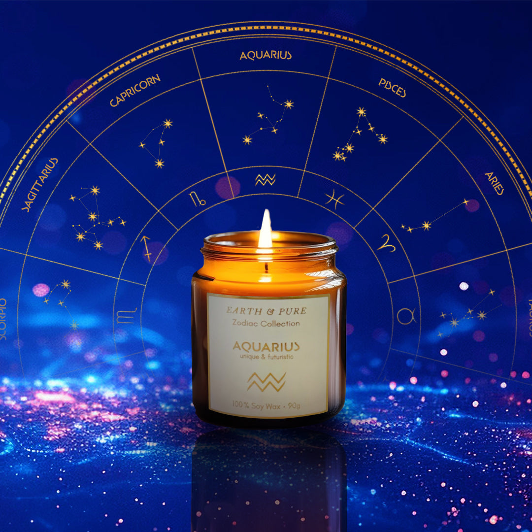 Earth & Pure｜Aquarius - 水瓶座｜フレグランスキャンドル｜ソイ