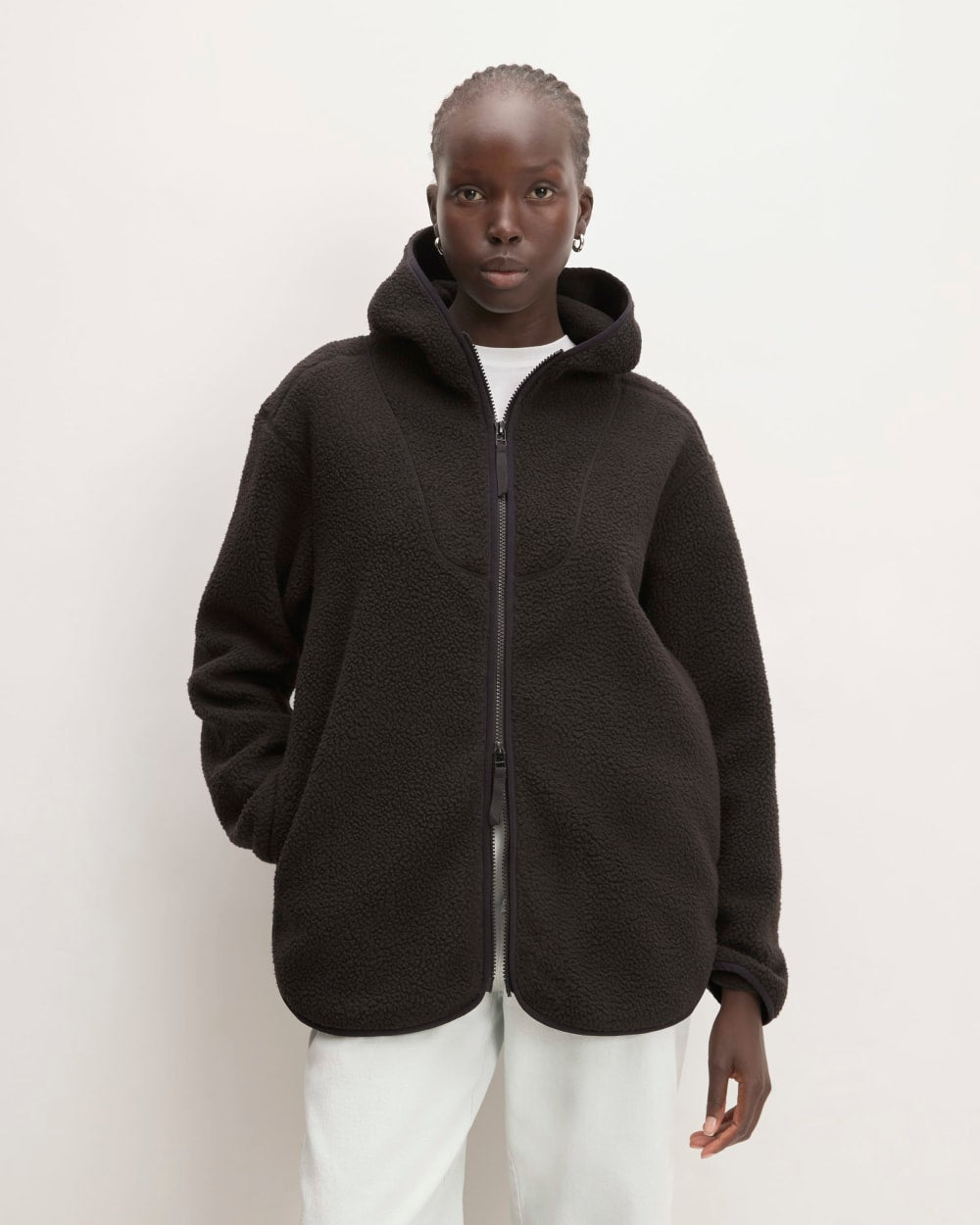 The ReNew Fleece Full-Zip Hoodie | Black – Everlane