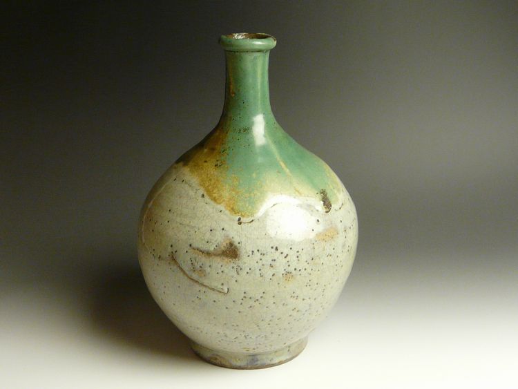 古美術 猫 - 松代焼白掛銅釉徳利 | 古美術品専門サイト fufufufu.com