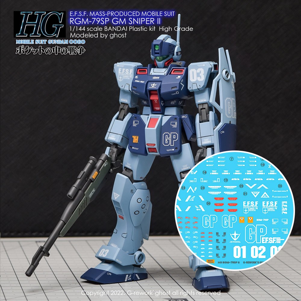 G-REWORK Decal HGUC GM Sniper II – Gundam Planet