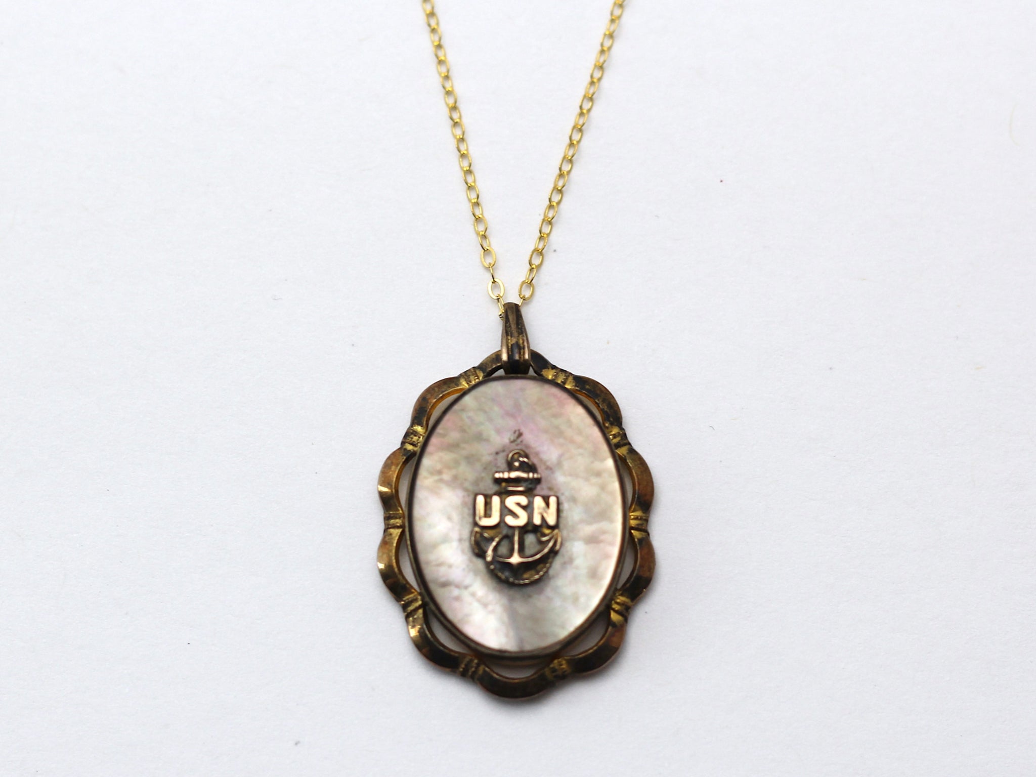 WWII-era Vintage Sweetheart Necklace | Navy Locket VB100 – Hope