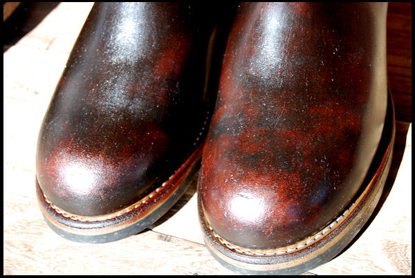 2010年6月24日 茶芯の顔料を落としました。レッドウィング2268