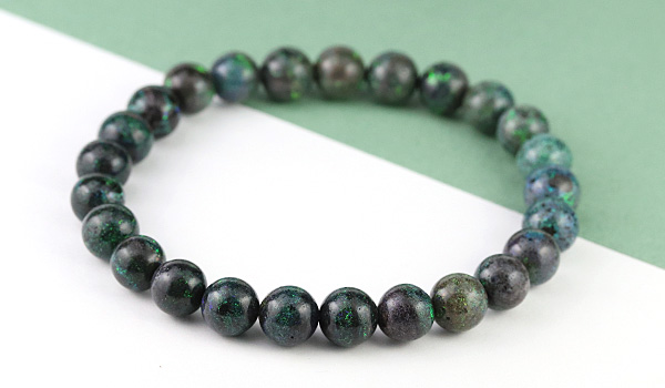 一点もの】素通しブレス（オーストラリア産ブラックマトリックス