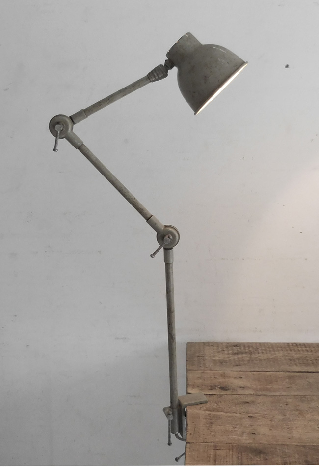 フランスヴィンテージクランプ式デスクランプ(L-ind20)<Font Color