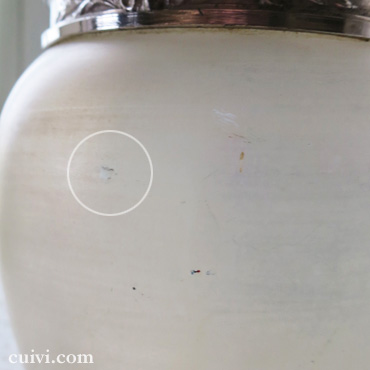 フロストガラス_ハンドペイント_アザミのビスケットジャー