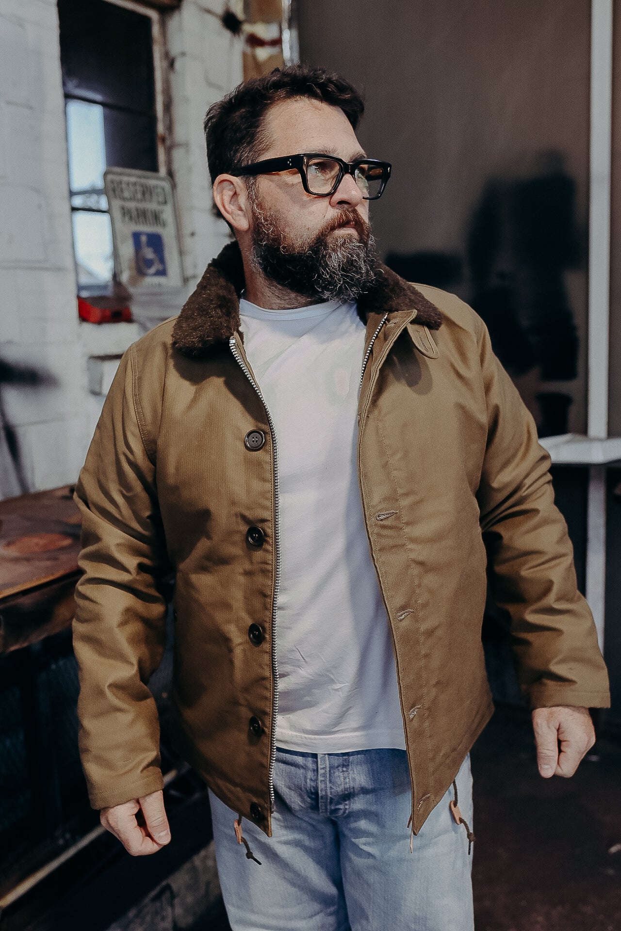 Oiled Whipcord N1 Deck Jacket - Khaki IHM-37KHA – Iron Shop Provisions