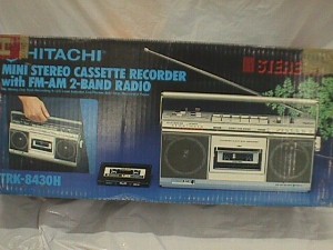 Hitachi TRK 8430H Portable AM/FM Stereo Cassette Recorder - Jack