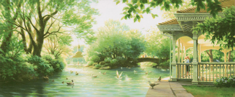 笹倉鉄平 作品紹介 「セント・ステファンズ公園」～笹倉鉄平ちいさな絵画館