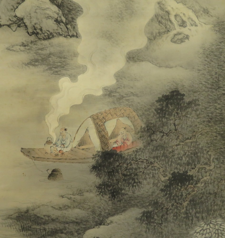 後藤秋厓 『夏崖冷舟図』 [古美術こもれび] 骨董,掛軸,絵画の買取と